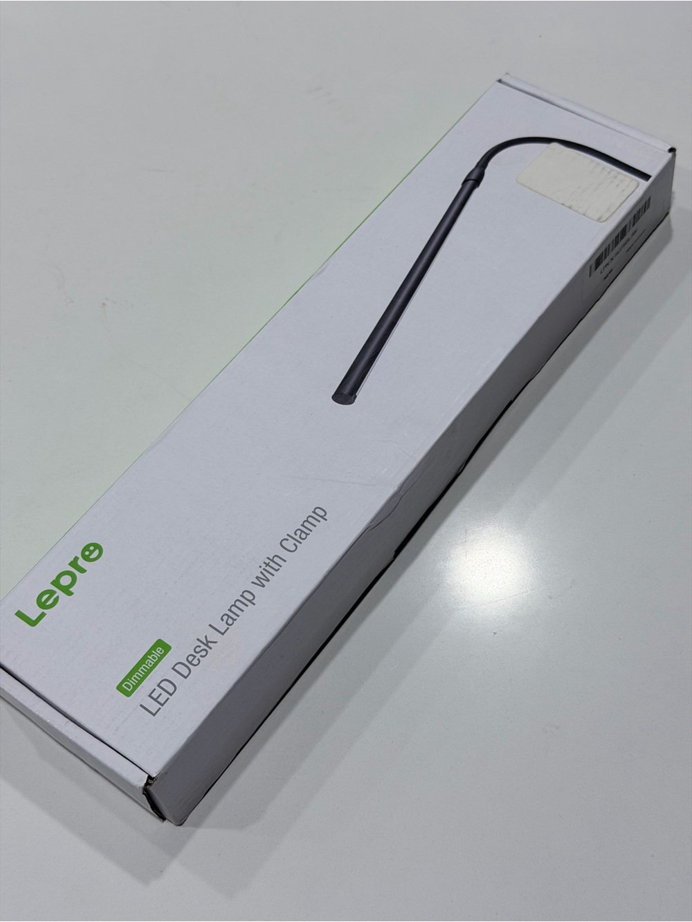 Black LED Desk Lamp with Clamp - Flexible Gooseneck